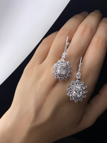 گوشواره نقره زنانه کد 550