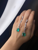 گوشواره جواهری زمرد کد ۱۰۹۹