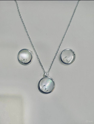 نیم ست زنانه نقره مدل امپریال ماه