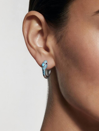 گوشواره زنانه نقره فیروزه خارجی اورجینال برند بولگاری