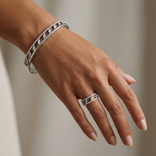 ست انگشتر و بنگل مدل کارتیر آبکاری طلا