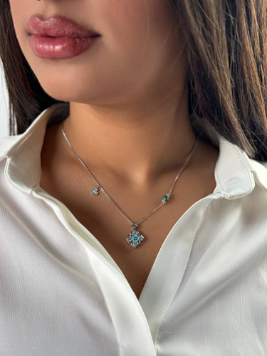 گردنبند دخترانه مینیمال نقره