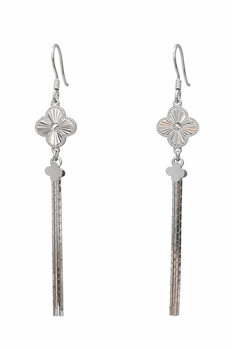 گوشواره بخیه ای و عصایی جواهری نقره مدل ونکلیف