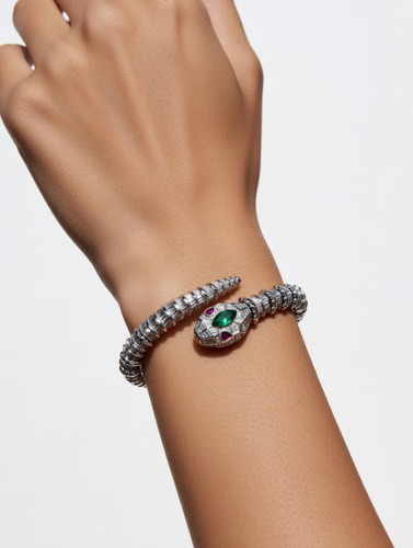 دستبند اورجینال بولگاری مار زنانه نقره ایتالیا