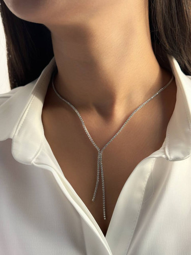 نیم ست زنانه مینمیال نقره نگین صورتی مدل کلاسیک