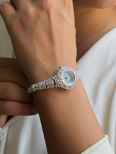 ساعت جواهری سوپرلوکس نقره زنانه