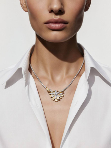 گردنبند زنانه تنیسی نقره اورجینال برند چاومنت