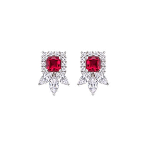 گوشواره مینیمال یاقوت سرخ کد 605