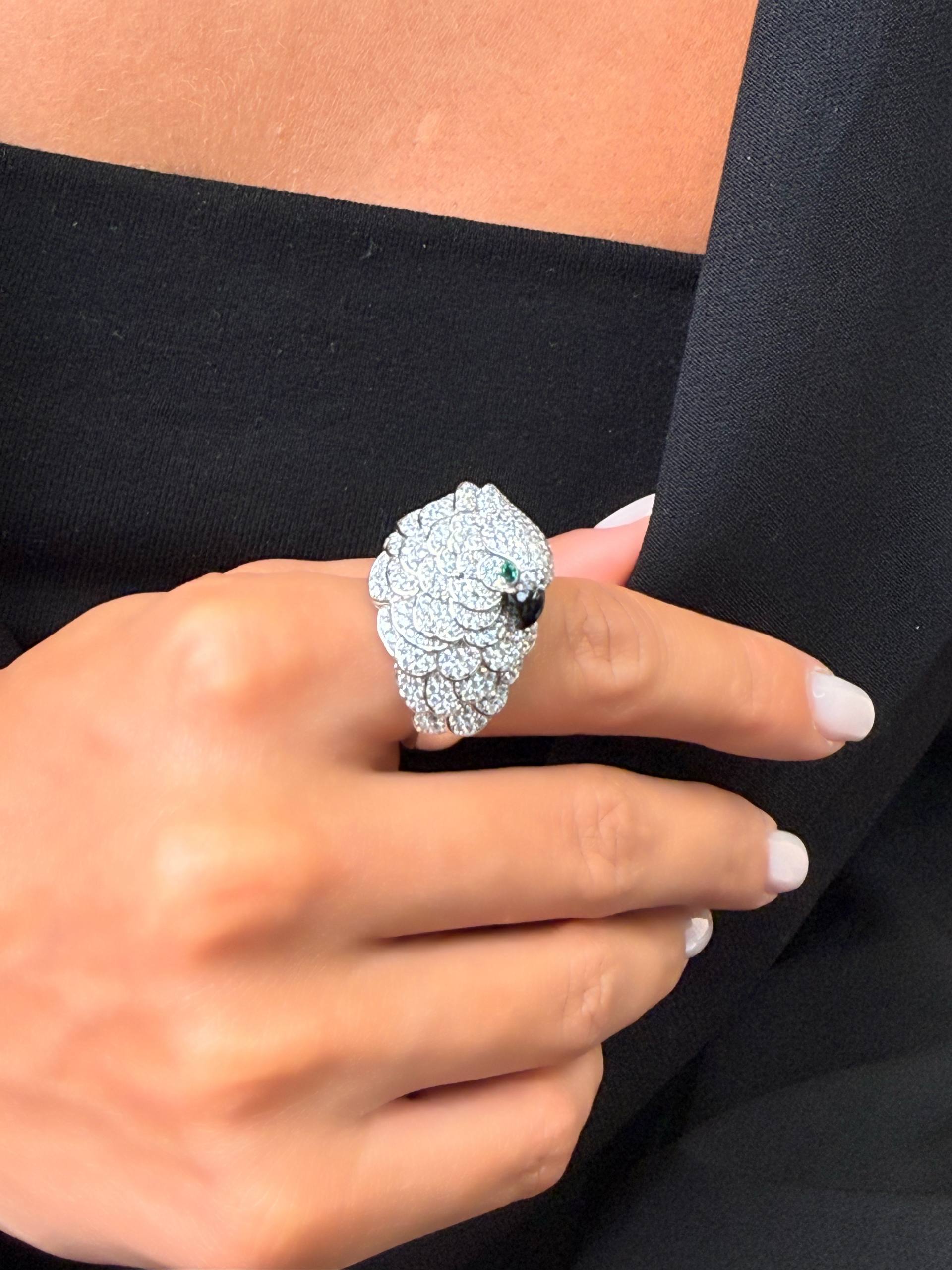 انگشتر نقره برند boucheron مدل طوطی کد ۱۵۱۸ vip
